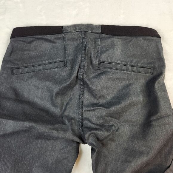 Helmut Lang Charcoal Grey Waxed Coated Denim Pull-on Legging Pants Sz 27 - Picture 6 of 12